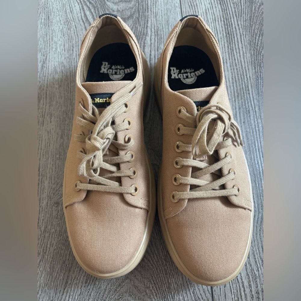 Dr. Martens Beige Canvas Men's Sneakers